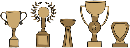 Illustration of trophies