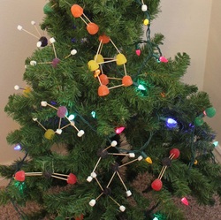 Elemental Ornaments on a tree